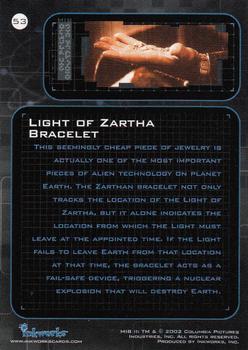 2002 Inkworks Men in Black II #53 Light of Zartha Bracelet Back