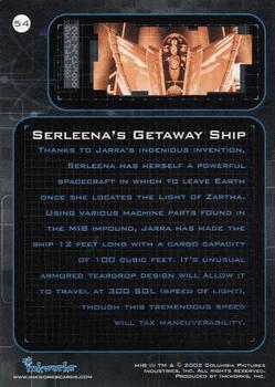 2002 Inkworks Men in Black II #54 Serleena's Getaway Ship Back