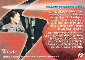 1998 Inkworks Lost in Space Movie #13 Cryosuits Back