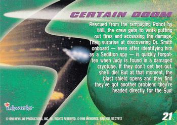 1998 Inkworks Lost in Space Movie #21 Certain Doom Back