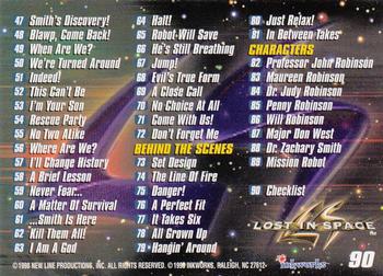 1998 Inkworks Lost in Space Movie #90 Checklist Back
