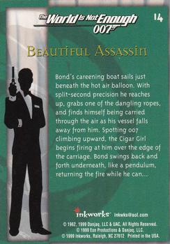1999 Inkworks James Bond The World Is Not Enough #14 Beautiful Assassin Back