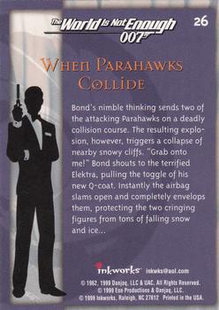 1999 Inkworks James Bond The World Is Not Enough #26 When Parahawks Collide Back