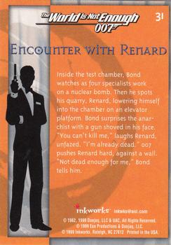 1999 Inkworks James Bond The World Is Not Enough #31 Encounter with Renard Back