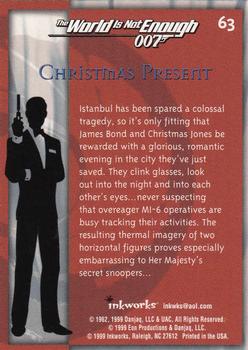 1999 Inkworks James Bond The World Is Not Enough #63 Christmas Present Back