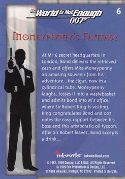 1999 Inkworks James Bond The World Is Not Enough #6 Moneypenny's Fantasy Back