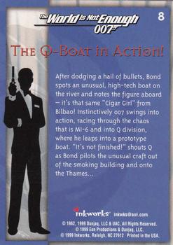 1999 Inkworks James Bond The World Is Not Enough #8 The Q-Boat in Action! Back
