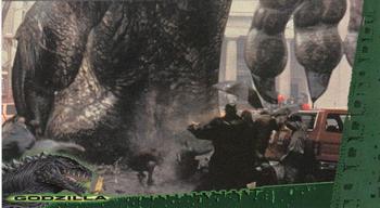 1998 Inkworks Godzilla Supervue #10 A City Besieged! Front