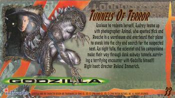 1998 Inkworks Godzilla Supervue #33 Tunnels Of Terror Back
