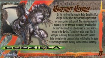 1998 Inkworks Godzilla Supervue #35 Makeshift Message Back