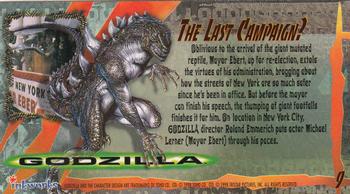 1998 Inkworks Godzilla Supervue #9 The Last Campaign? Back