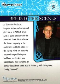 2003 Inkworks Charmed Power of Three #68 Showrunner Back