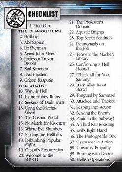 2004 Inkworks Hellboy #72 Checklist Front