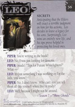 2005 Inkworks Charmed Conversations #36 Secrets Back