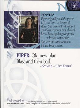 2005 Inkworks Charmed Conversations #3 Powers Back