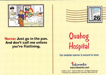 2005 Inkworks Family Guy Season 1 #26 Quahog Hospital Back