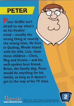 2005 Inkworks Family Guy Season 1 #2 Peter Griffin Back