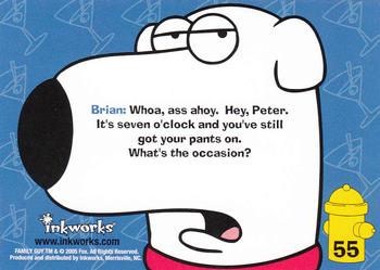 2005 Inkworks Family Guy Season 1 #55 Observing Peter Back