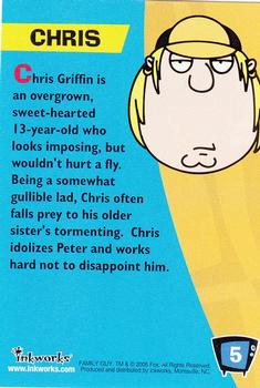 2005 Inkworks Family Guy Season 1 #5 Chris Griffin Back