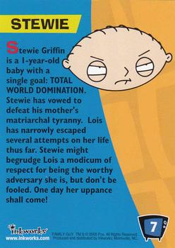 2005 Inkworks Family Guy Season 1 #7 Stewie Griffin Back