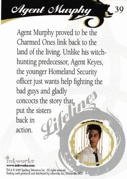 2006 Inkworks Charmed Destiny #39 Agent Murphy Back