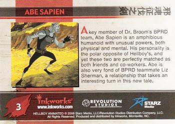 2007 Inkworks Hellboy Animated Sword of Storms #3 Abe Sapien Back