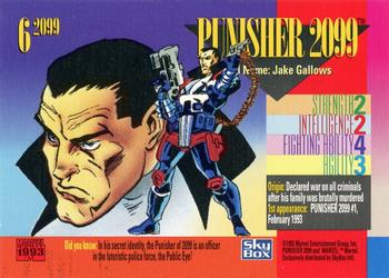1993 SkyBox Marvel Universe - Red Foil 2099 #6 Punisher 2099 Back