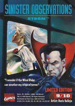 1995 Fleer Ultra X-Men - Sinister Observations #9 Storm Back