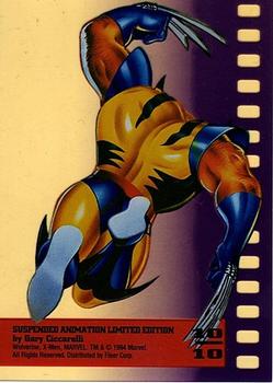 1995 Fleer Ultra X-Men - Suspended Animation #10 Wolverine Back
