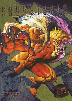 1995 Fleer Ultra X-Men - Hunters & Stalkers Gold #6 Sabretooth Front