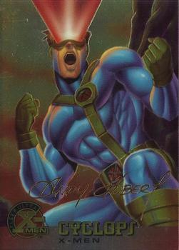 1995 Ultra X-Men Chromium - Gold Signature #5 Cyclops Front