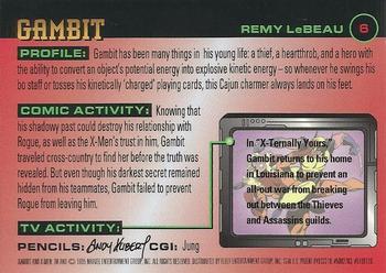 1995 Ultra X-Men Chromium - Gold Signature #6 Gambit Back