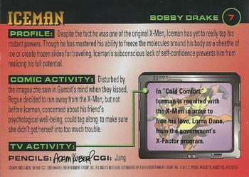 1995 Ultra X-Men Chromium - Gold Signature #7 Iceman Back