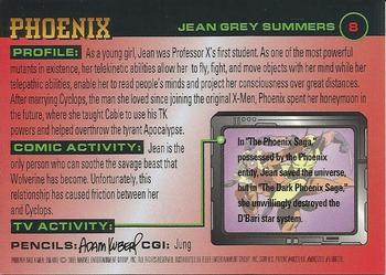 1995 Ultra X-Men Chromium - Gold Signature #8 Phoenix Back