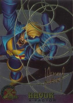 1995 Ultra X-Men Chromium - Gold Signature #15 Havok Front