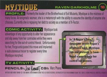 1995 Ultra X-Men Chromium - Gold Signature #16 Mystique Back