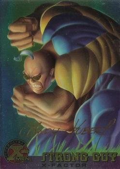 1995 Ultra X-Men Chromium - Gold Signature #19 Strong Guy Front