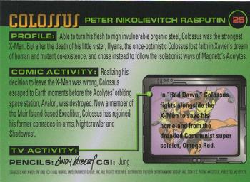 1995 Ultra X-Men Chromium - Gold Signature #25 Colossus Back