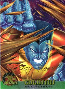 1995 Ultra X-Men Chromium - Gold Signature #25 Colossus Front