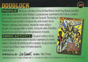 1995 Ultra X-Men Chromium - Gold Signature #26 Douglock Back