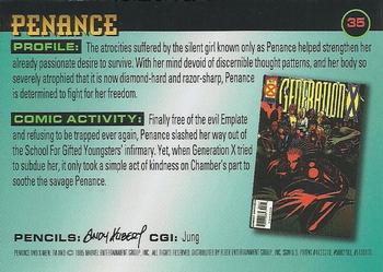 1995 Ultra X-Men Chromium - Gold Signature #35 Penance Back