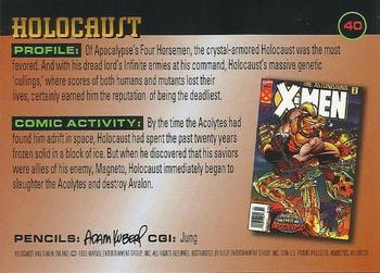 1995 Ultra X-Men Chromium - Gold Signature #40 Holocaust Back