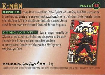 1995 Ultra X-Men Chromium - Gold Signature #42 X-Man Back