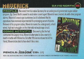 1995 Ultra X-Men Chromium - Gold Signature #56 Maverick Back