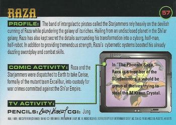 1995 Ultra X-Men Chromium - Gold Signature #57 Raza Back