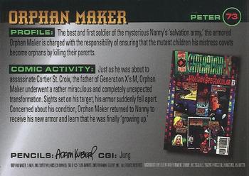 1995 Ultra X-Men Chromium - Gold Signature #73 Orphan Maker Back