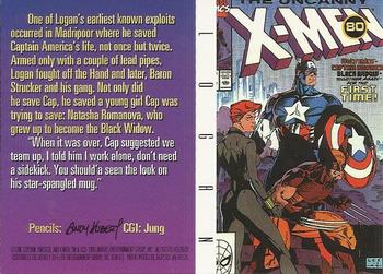 1995 Ultra X-Men Chromium - Gold Signature #80 Logan Back
