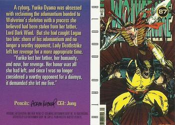 1995 Ultra X-Men Chromium - Gold Signature #87 Blood Oath Back