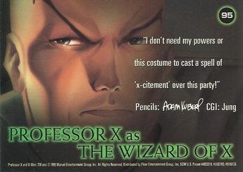 1995 Ultra X-Men Chromium - Gold Signature #95 Professor X Back