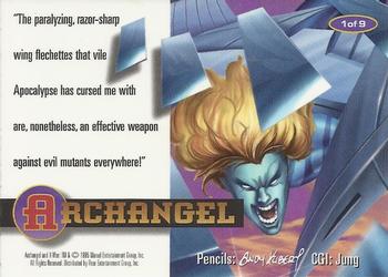 1995 Ultra X-Men Chromium - Lethal Weapons #1 Archangel Back